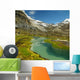 High altitude lake and mountains of the Andes with snow Wall Mural