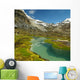 High altitude lake and mountains of the Andes with snow Wall Mural
