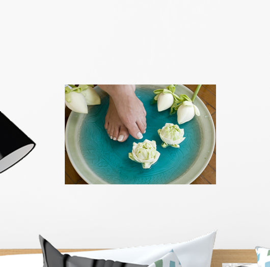 Lotus Flower Aromatherapy Spa for Feet 4 Wall Mural