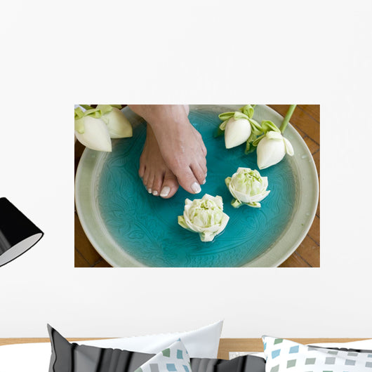 Lotus Flower Aromatherapy Spa for Feet 4 Wall Mural