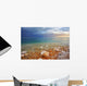 Tthe Dead Sea in Israel in a spring thunder-storm. Wall Mural