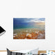 Tthe Dead Sea in Israel in a spring thunder-storm. Wall Mural