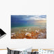 Tthe Dead Sea in Israel in a spring thunder-storm. Wall Mural