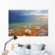 Tthe Dead Sea in Israel in a spring thunder-storm. Wall Mural