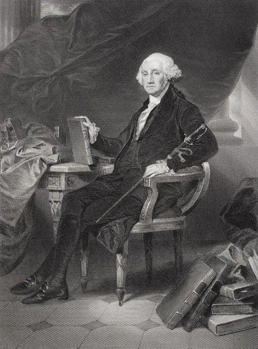 George Washington From Painting By Alonzo Chappel Wall Mural