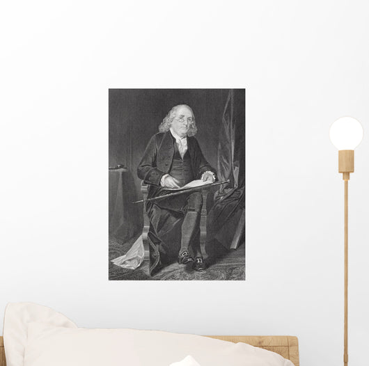 Benjamin Franklin From Painting By Alonzo Chappel Wall Mural