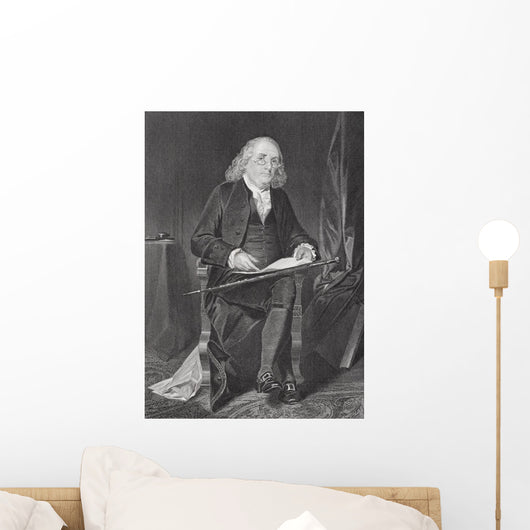 Benjamin Franklin From Painting By Alonzo Chappel Wall Mural