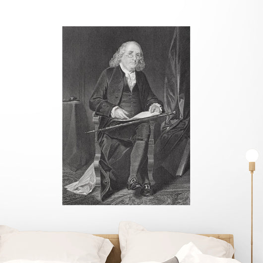 Benjamin Franklin From Painting By Alonzo Chappel Wall Mural
