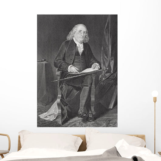 Benjamin Franklin From Painting By Alonzo Chappel Wall Mural