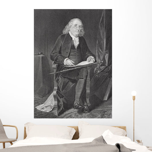 Benjamin Franklin From Painting By Alonzo Chappel Wall Mural