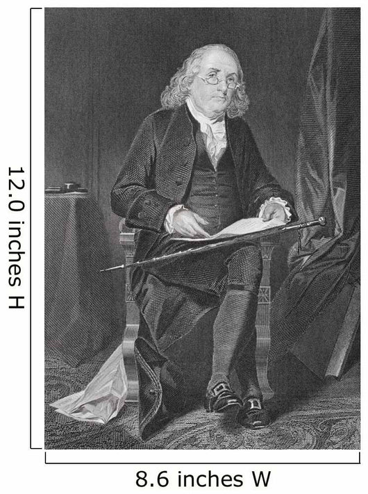 Benjamin Franklin From Painting By Alonzo Chappel Wall Mural