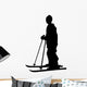 skiing silhouette Wall Decal