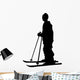 skiing silhouette Wall Decal