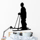 skiing silhouette Wall Decal