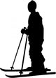 skiing silhouette Wall Decal