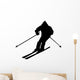 Skiing Silhouette Wall Decal