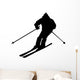 Skiing Silhouette Wall Decal