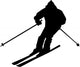 Skiing Silhouette Wall Decal