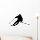 Skiing silhouette Wall Decal