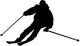 Skiing silhouette Wall Decal