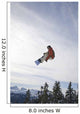 Man Snowboarding, Jumping In Mid-Air Wall Mural