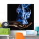 Smoke Wisps From A Hand Wall Mural
