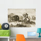 American Indians Buffalo Hunting By Rev Samuel Manning Wall Mural