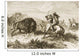 American Indians Buffalo Hunting By Rev Samuel Manning Wall Mural
