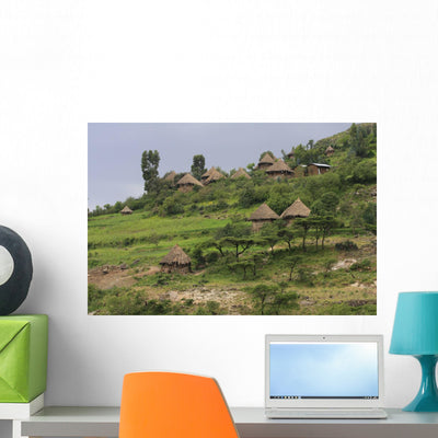 Habitat Ethiopia Wall Mural shown on a wall