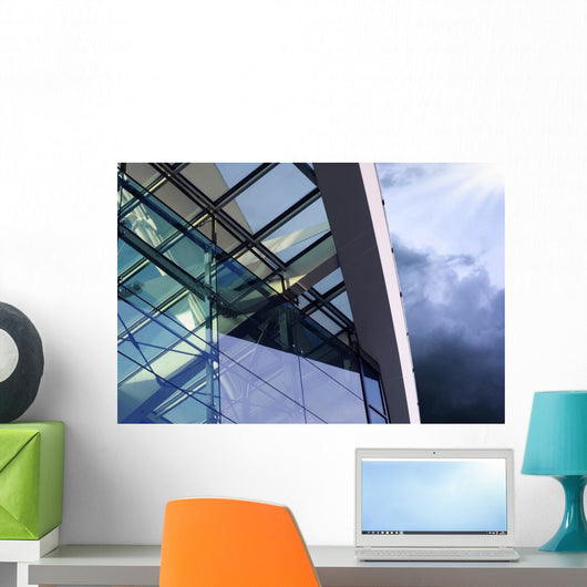 Business Buildings Architecture on Sky Background Wall Mural