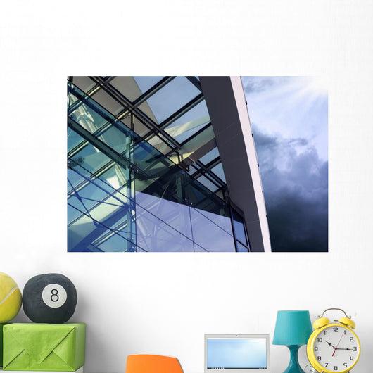 Business Buildings Architecture on Sky Background Wall Mural