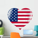United States Heart Wall Mural