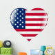 United States Heart Wall Mural