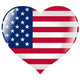 United States Heart Wall Mural