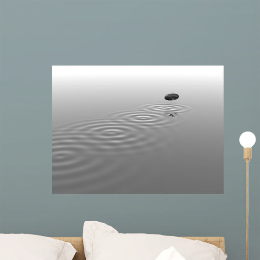 Zen Stone Skipping Wall Mural