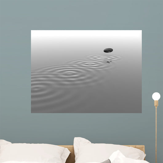 Zen Stone Skipping Wall Mural