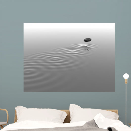 Zen Stone Skipping Wall Mural