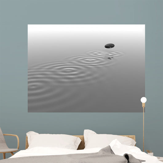 Zen Stone Skipping Wall Mural