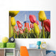 Windmill And Tulips At Wooden Shoe Tulip Farm Wall Mural