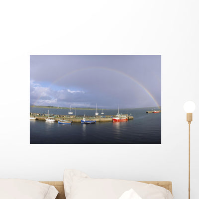 Co Galway Roundstone Harbour Wall Mural shown on a wall