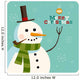Christmas Card With Snowman Vector Editable Wall Mural