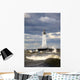 Sodus Outer Lighthouse On Stormy Lake Ontario Wall Mural