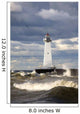 Sodus Outer Lighthouse On Stormy Lake Ontario Wall Mural