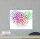 Colorful Fireworks on White Wall Decal