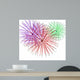 Colorful Fireworks on White Wall Decal