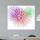 Colorful Fireworks on White Wall Decal