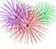 Colorful Fireworks on White Wall Decal