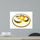 Golden Aum Symbol Om Wall Decal