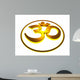 Golden Aum Symbol Om Wall Decal