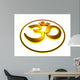 Golden Aum Symbol Om Wall Decal